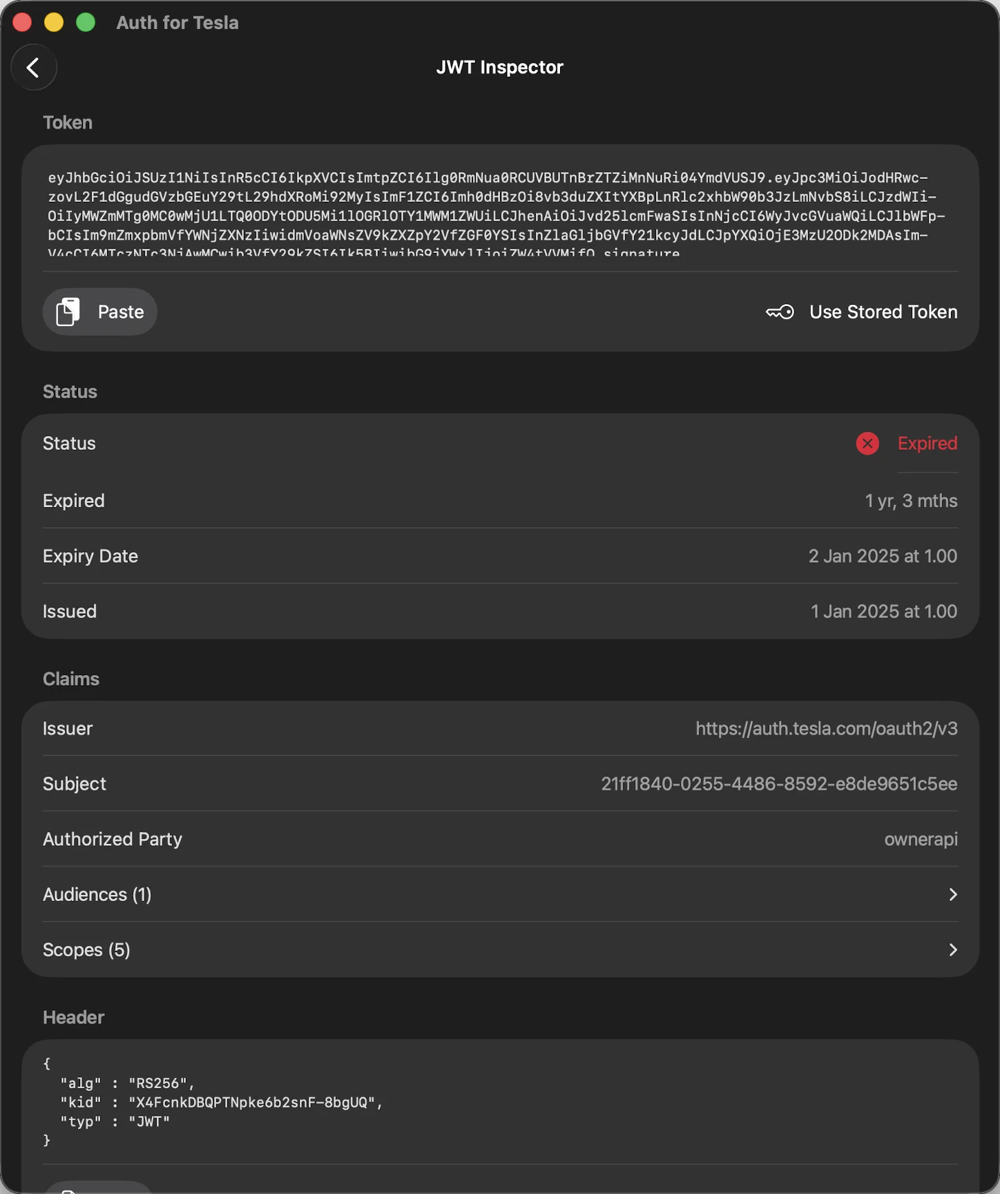 Mac - JWT Inspector