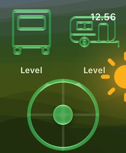 Apple Watch showing the live level reading