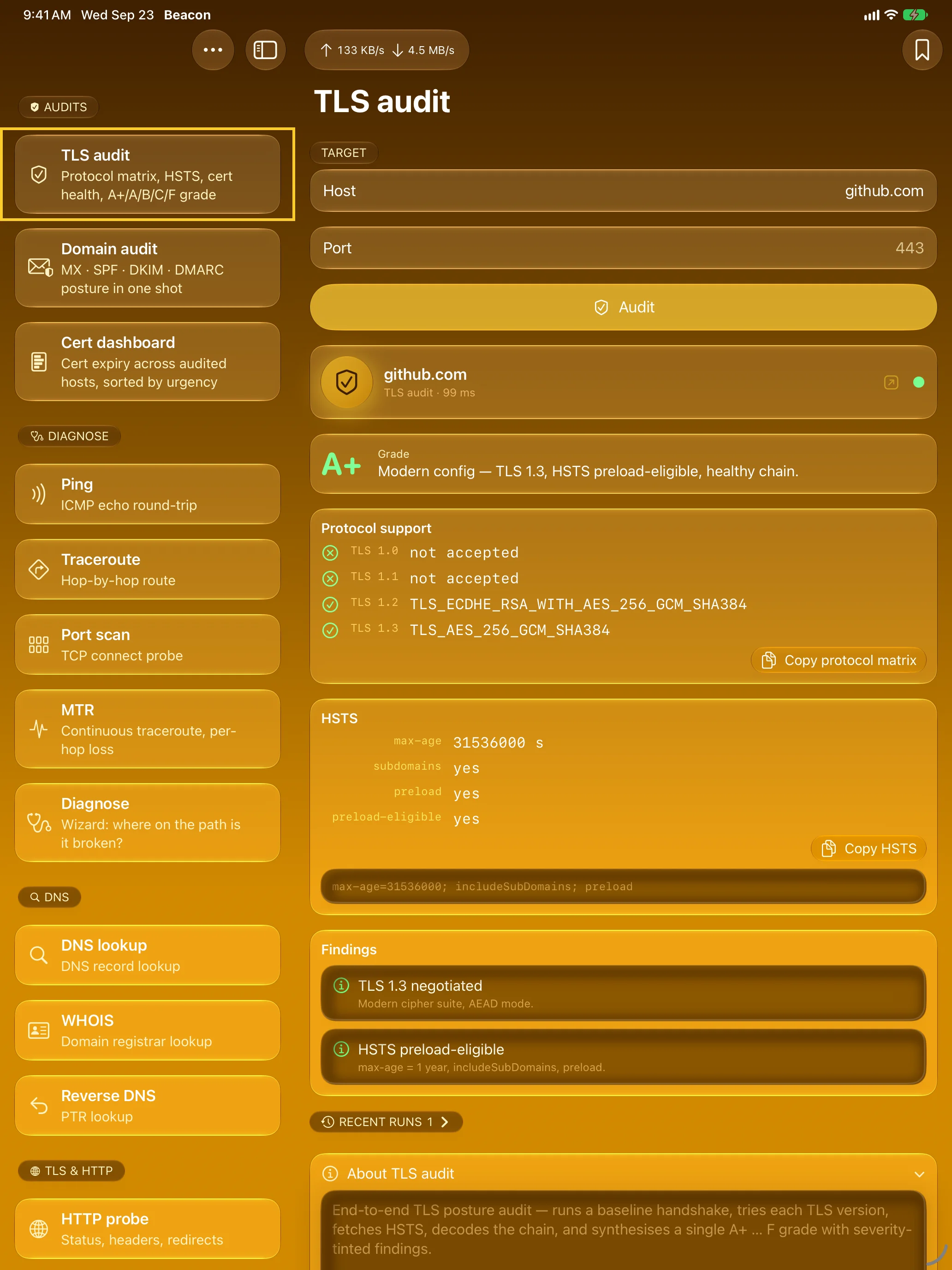 iPad - TLS audit
