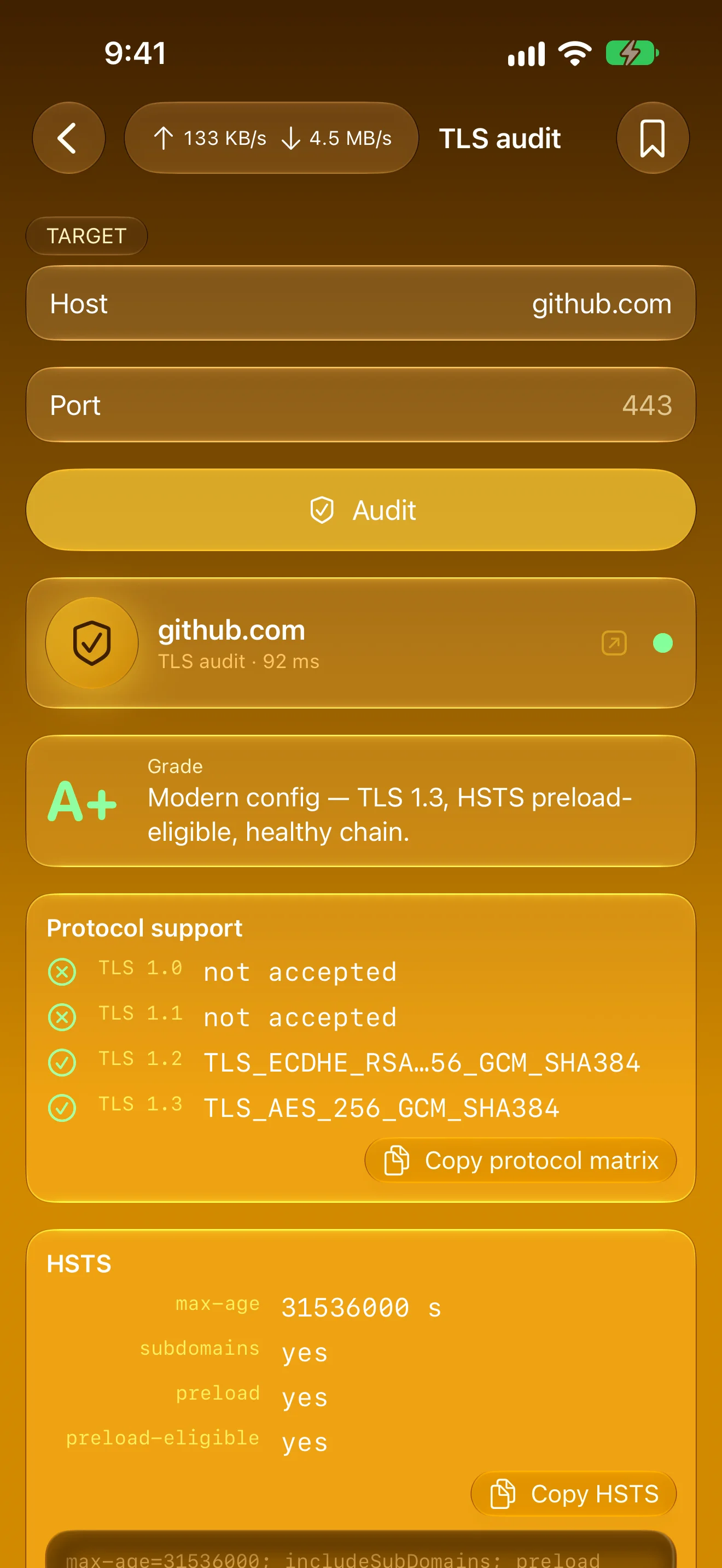 TLS audit