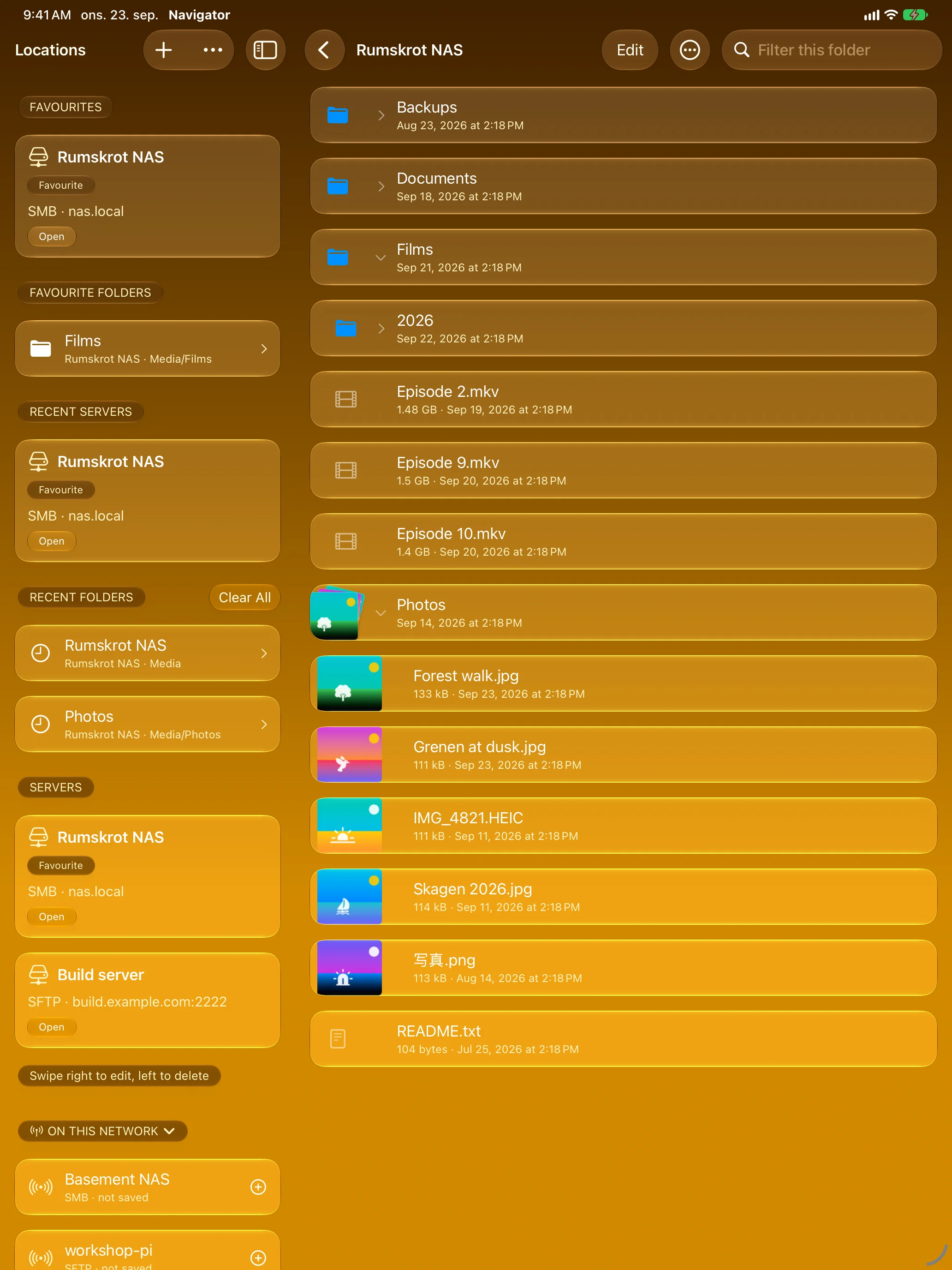 iPad - File browser