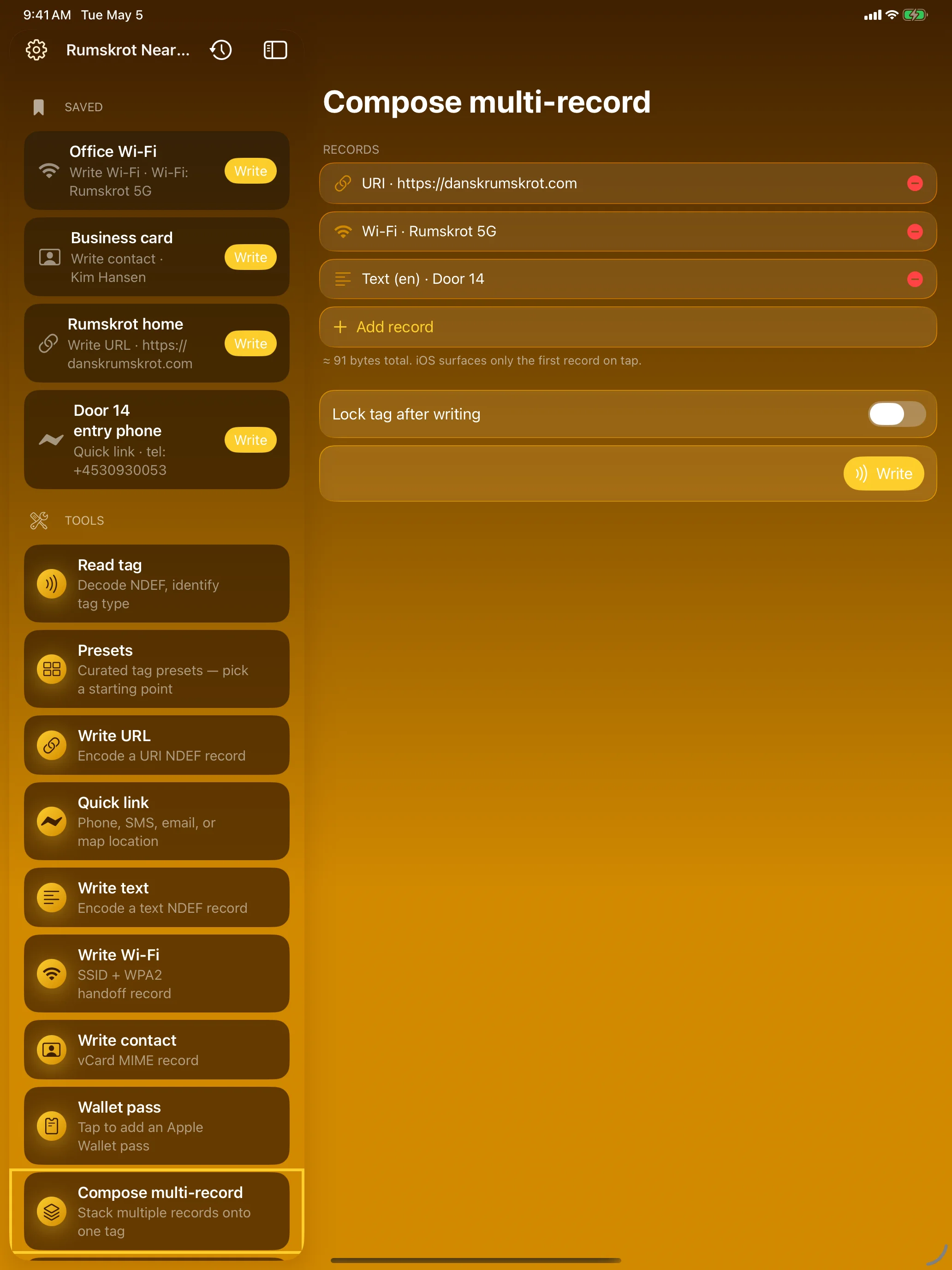 iPad - Multi-Record Composer