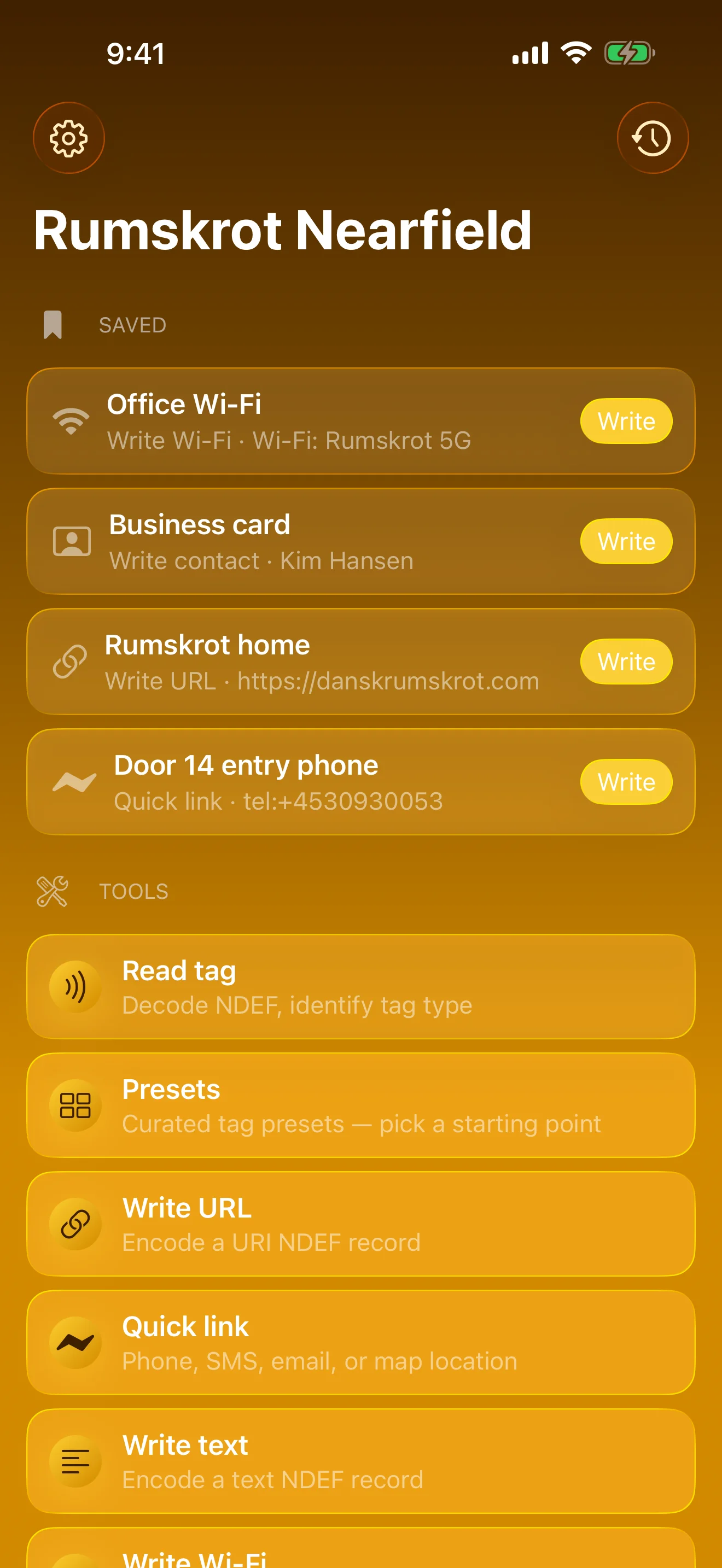 Rumskrot Nearfield iPhone