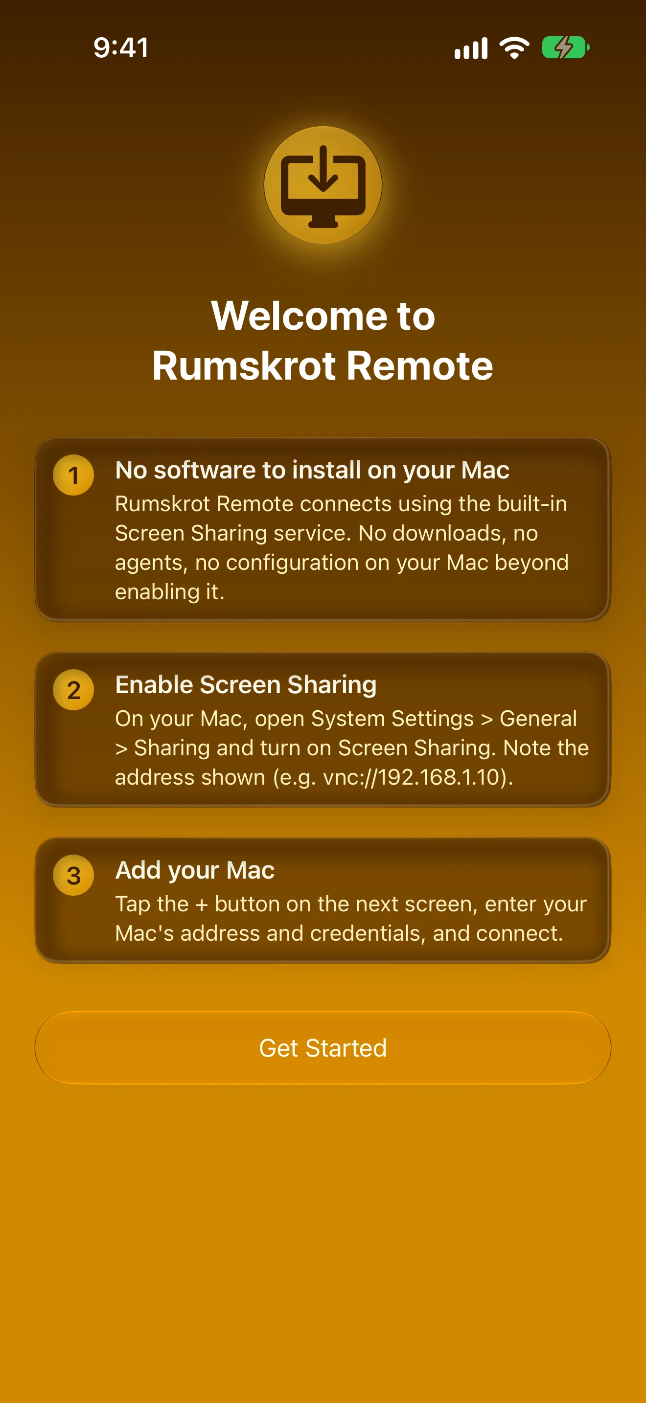 Rumskrot Remote on iPhone &mdash; Setup steps