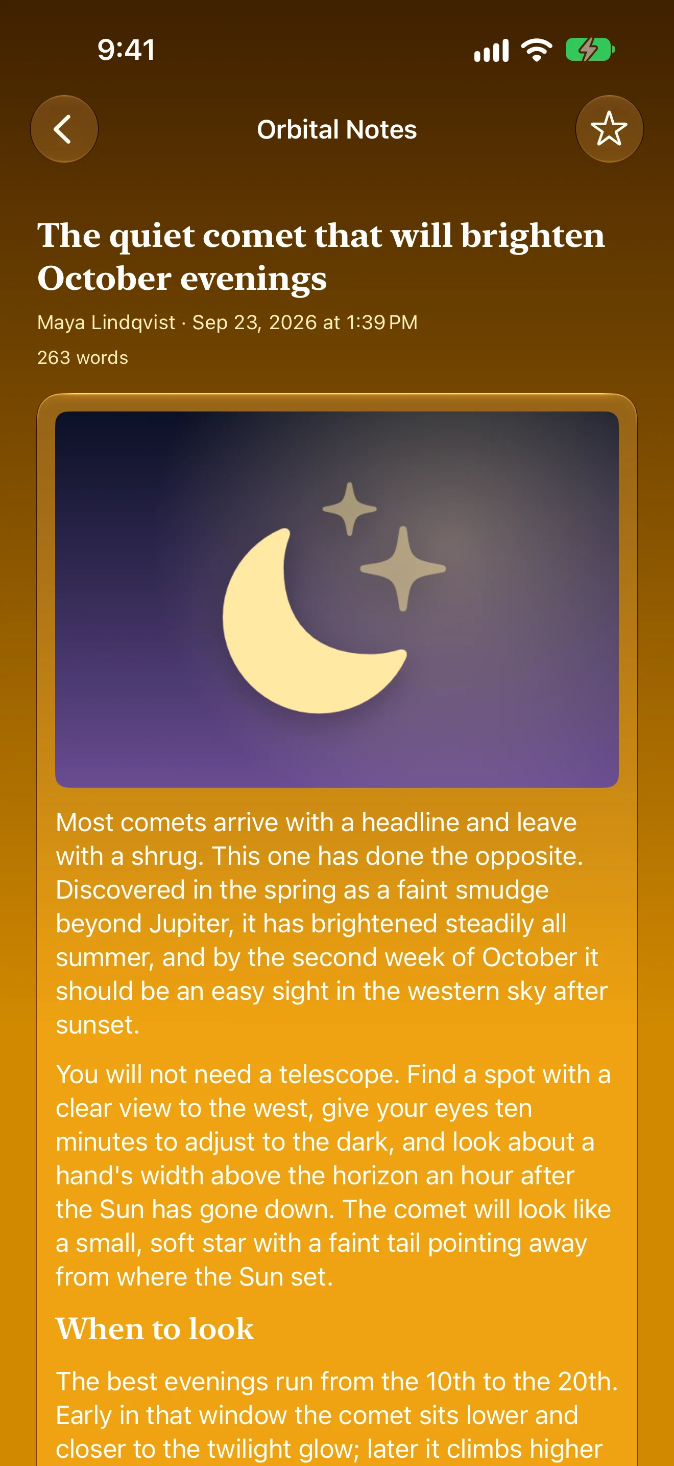 iPhone reader view with an article’s picture and text