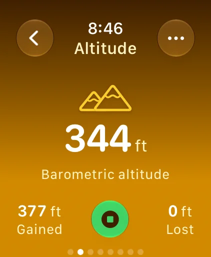 Apple Watch - Traverse Altitude screen