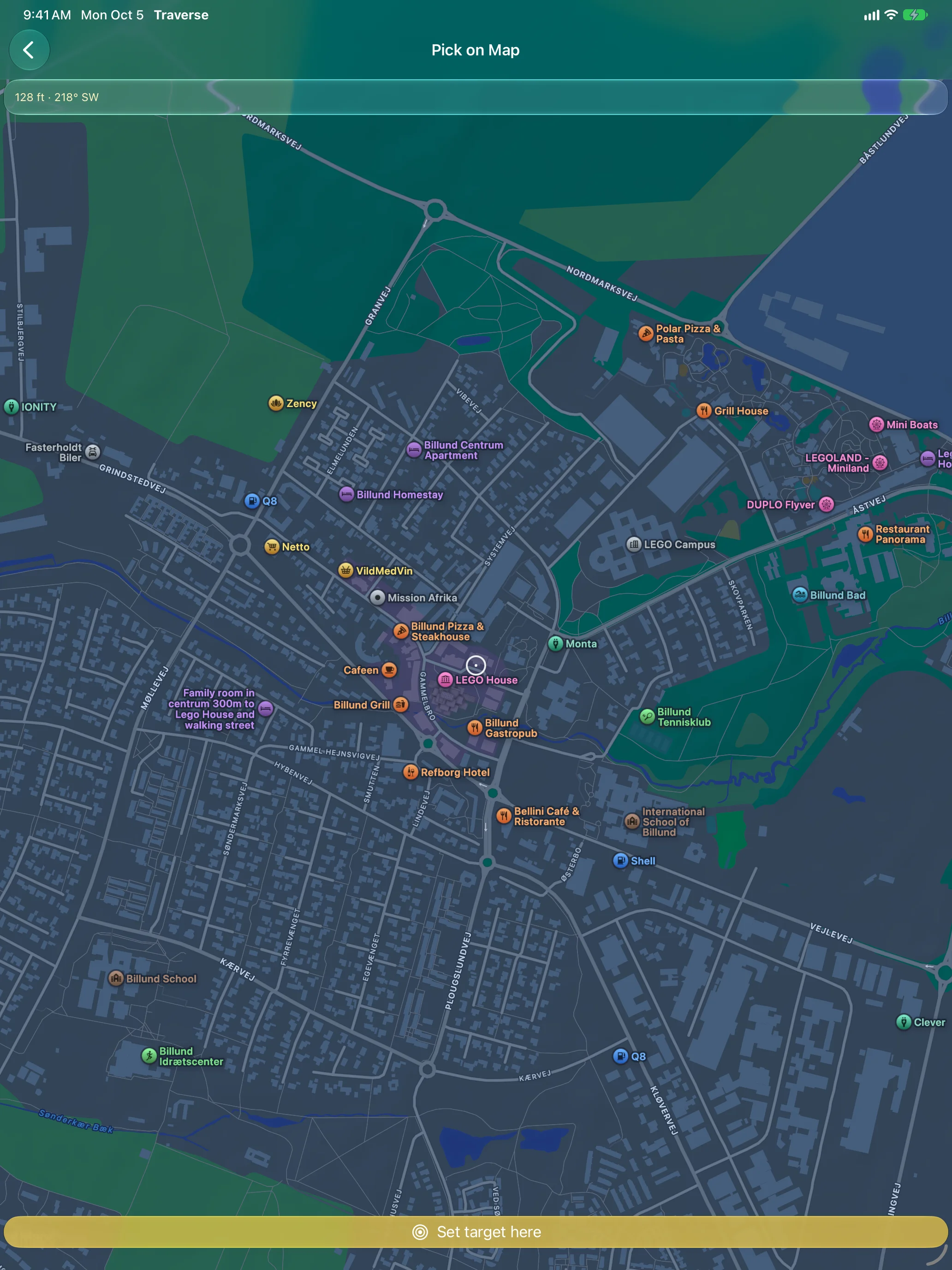 iPad - Traverse Pick on map screen