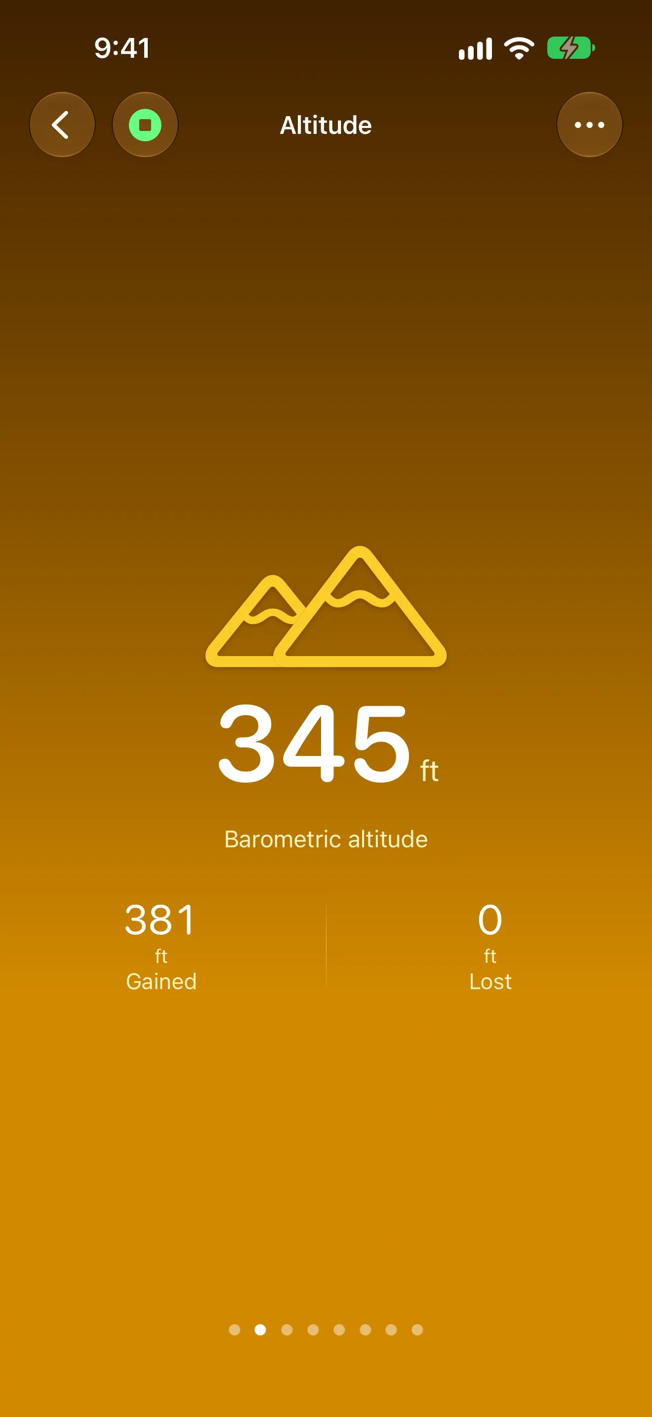 Traverse Altitude screen