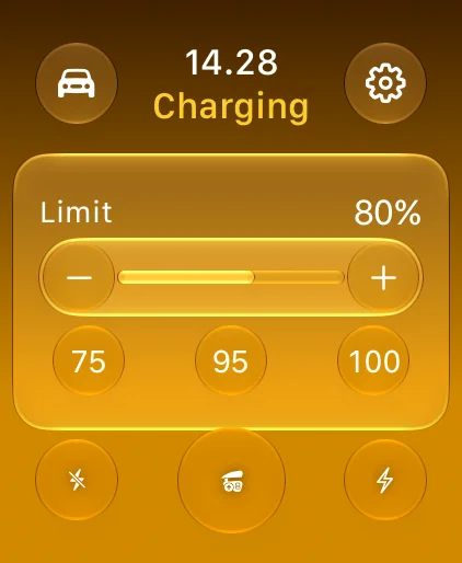The watch charging page with the charge limit at 80 percent